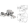 Смеситель для ванны и душа IDEAL STANDARD Dot 2.0 BC326AA